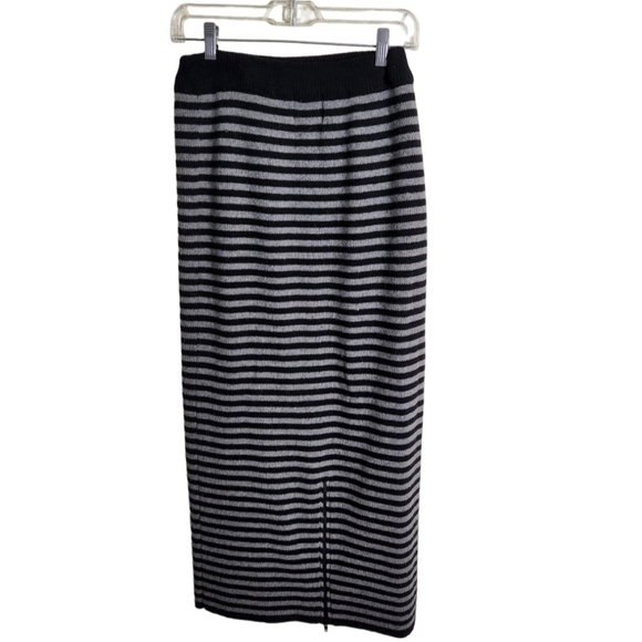 Crescendo Vintage Lambswool Striped Knit Pencil Maxi Skirt Size S - Picture 1 of 5